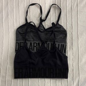Under Armour Women's Striped and Solid Black Sports Bras